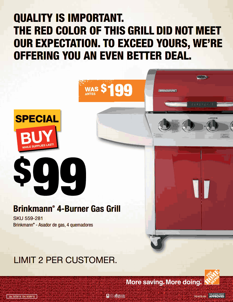 Brinkmann grill hotsell parts home depot